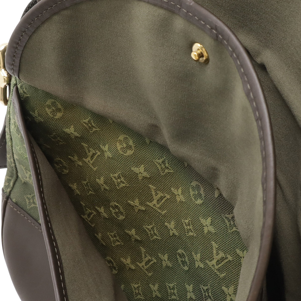 LOUIS VUITTON Monogram Belanger Shoulder Bag Canvas Leather Khaki Green - Picture 9 of 9